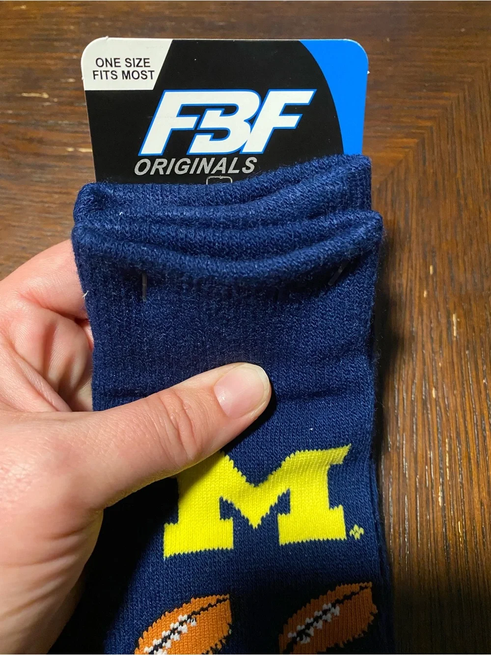 Michigan Wolverines Football Men’s Dress Socks NCAA College For Bare Feet NWT